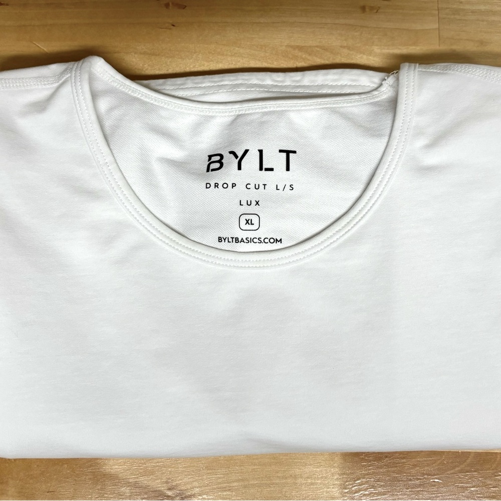 BYLT Drop-Cut Long Sleeve Lux crew shirt. Perfect condition, never worn.